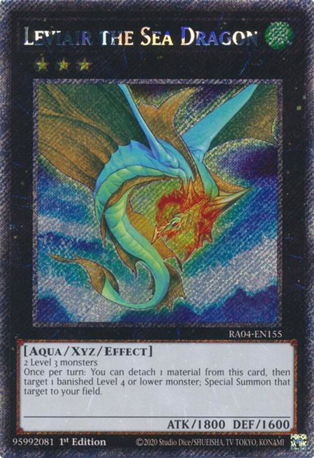 Leviair the Sea Dragon (Platinum Secret Rare) - Quarter Century Stampede YuGiOh trading card