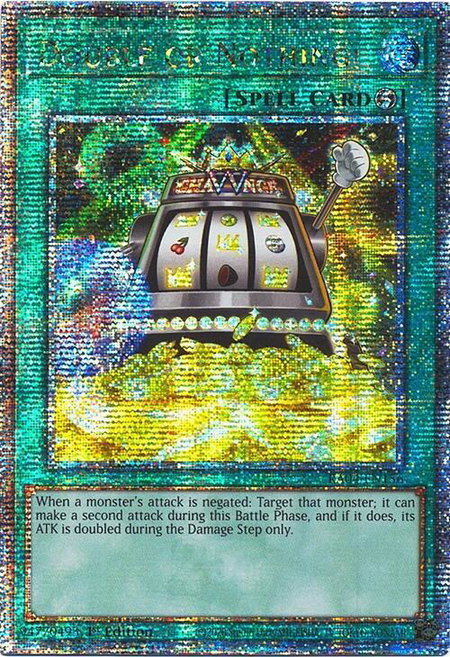 Double or Nothing! (Quarter Century Secret Rare) - Quarter Century Stampede YuGiOh trading card