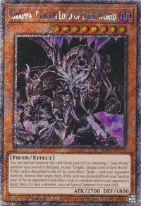 Grapha, Dragon Lord of Dark World (Platinum Secret Rare) - Quarter Century Stampede  #RA04-EN159 - Platinum Secret Rare YuGiOh Trading Card