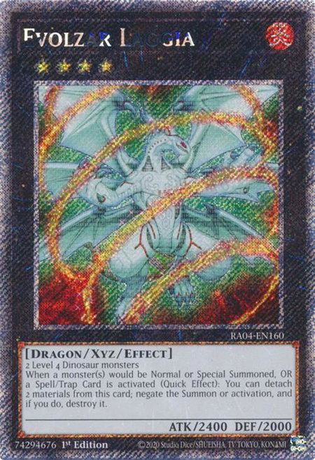 Evolzar Laggia (Platinum Secret Rare) - Quarter Century Stampede YuGiOh trading card