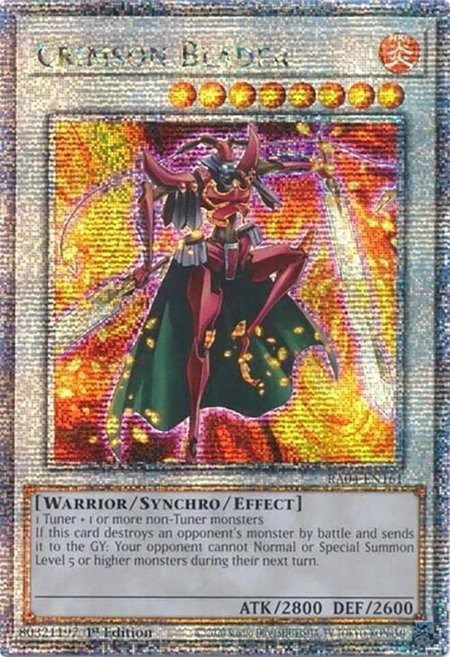 Crimson Blader (Quarter Century Secret Rare) - Quarter Century Stampede YuGiOh trading card