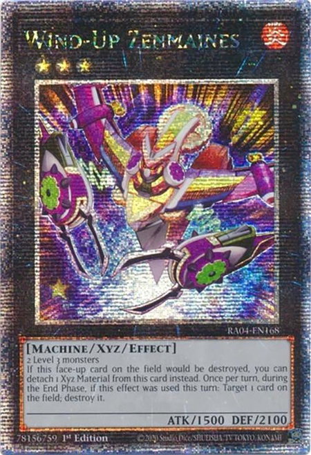 Wind-Up Zenmaines (Quarter Century Secret Rare) - Quarter Century Stampede YuGiOh trading card