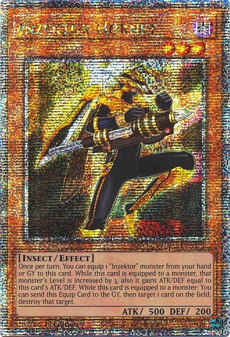 Inzektor Hornet (Quarter Century Secret Rare) - Quarter Century Stampede YuGiOh trading card