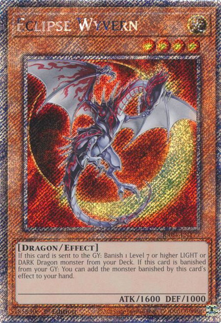 Eclipse Wyvern (Platinum Secret Rare) - Quarter Century Stampede YuGiOh trading card