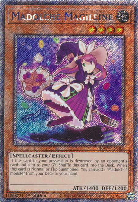 Madolche Magileine (Platinum Secret Rare) - Quarter Century Stampede YuGiOh trading card