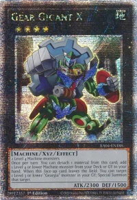 Gear Gigant X (Quarter Century Secret Rare) - Quarter Century Stampede #RA04-EN188 - Quarter Century Secret Rare YuGiOh Trading Card
