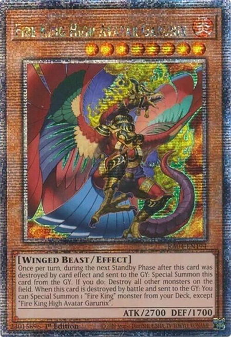 Fire King High Avatar Garunix (Quarter Century Secret Rare) - Quarter Century Stampede YuGiOh trading card