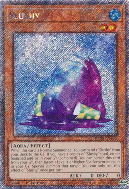 Slushy (Platinum Secret Rare) - Quarter Century Stampede YuGiOh trading card