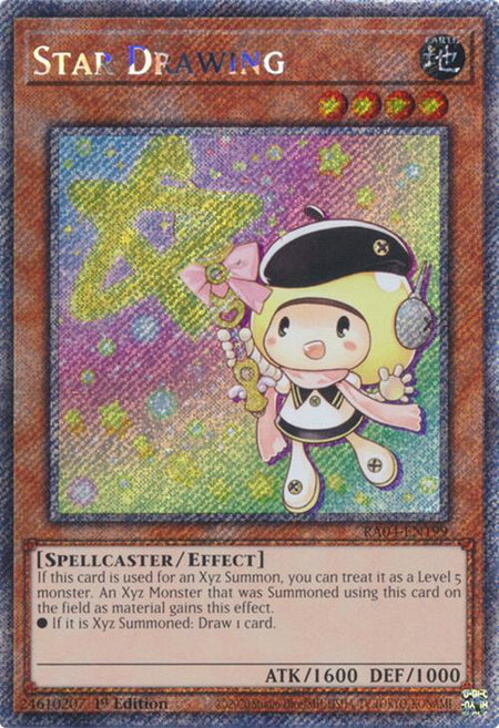 Star Drawing (Platinum Secret Rare) - Quarter Century Stampede YuGiOh trading card