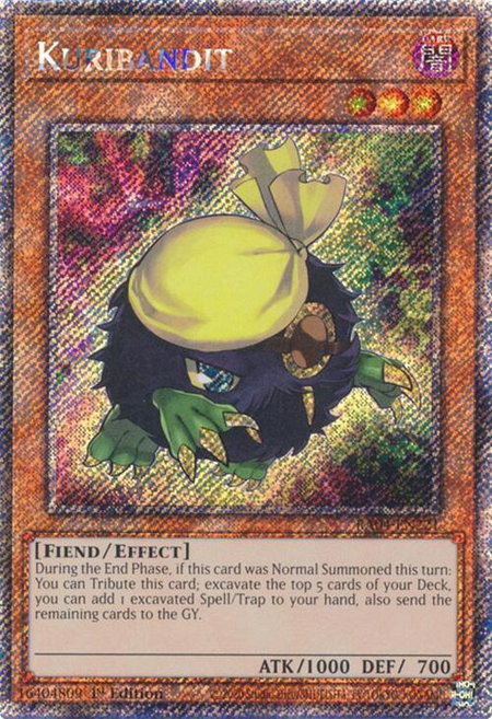 Kuribandit (Platinum Secret Rare) - Quarter Century Stampede YuGiOh trading card