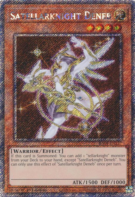 Satellarknight Deneb (Platinum Secret Rare) - Quarter Century Stampede YuGiOh trading card