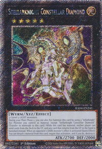 Stellarknight Constellar Diamond (Platinum Secret Rare) - Quarter Century Stampede  #RA04-EN241 - Platinum Secret Rare YuGiOh Trading Card