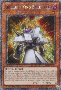 Absolute King Back Jack (Platinum Secret Rare) - Quarter Century Stampede #RA04-EN244 - Platinum Secret Rare YuGiOh Trading Card