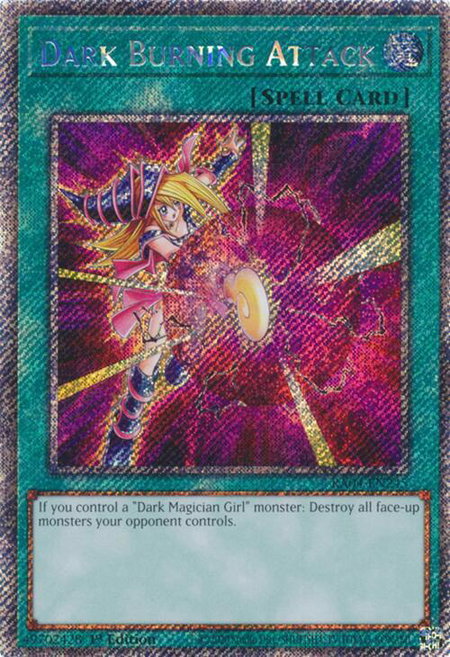 Dark Burning Attack (Platinum Secret Rare) - Quarter Century Stampede YuGiOh trading card