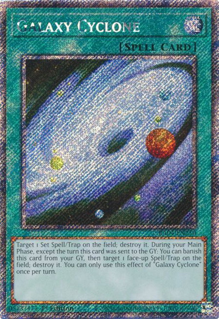 Galaxy Cyclone (Platinum Secret Rare) - Quarter Century Stampede YuGiOh trading card