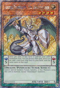 Luster Pendulum, the Dracoslayer (Platinum Secret Rare) - Quarter Century Stampede  #RA04-EN252 - Platinum Secret Rare YuGiOh Trading Card