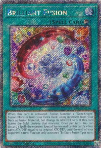 Brilliant Fusion (Platinum Secret Rare) - Quarter Century Stampede #RA04-EN254 - Platinum Secret Rare YuGiOh Trading Card