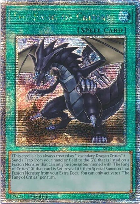 The Fang of Critias (Quarter Century Secret Rare) - Quarter Century Stampede YuGiOh trading card