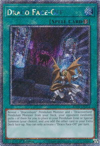 Draco Face-Off (Platinum Secret Rare) - Quarter Century Stampede  #RA04-EN262 - Platinum Secret Rare YuGiOh Trading Card
