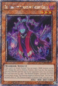 The Phantom Knights of Ancient Cloak (Platinum Secret Rare) - Quarter Century Stampede #RA04-EN263 - Platinum Secret Rare YuGiOh Trading Card