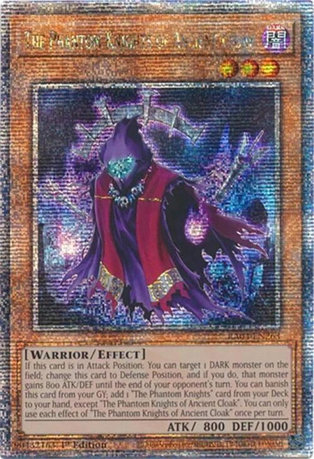 The Phantom Knights of Ancient Cloak (Quarter Century Secret Rare) - Quarter Century Stampede YuGiOh trading card