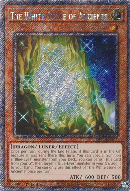 The White Stone of Ancients (Platinum Secret Rare) - Quarter Century Stampede YuGiOh trading card