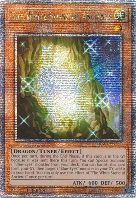 The White Stone of Ancients (Quarter Century Secret Rare) - Quarter Century Stampede YuGiOh trading card