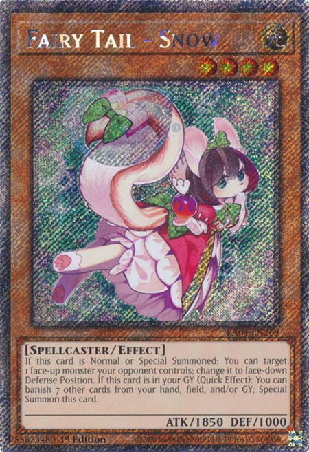 Fairy Tail - Snow (Platinum Secret Rare) - Quarter Century Stampede YuGiOh trading card
