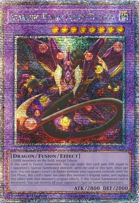Starving Venom Fusion Dragon (Quarter Century Secret Rare) - Quarter Century Stampede YuGiOh trading card