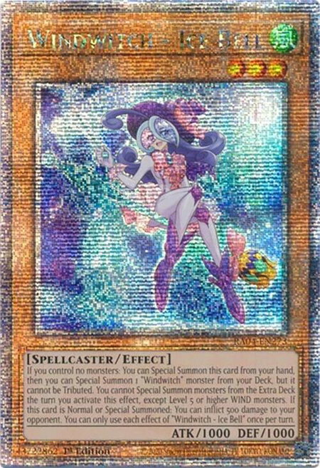 Windwitch - Ice Bell (Quarter Century Secret Rare) - Quarter Century Stampede YuGiOh trading card