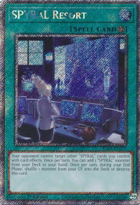 SPYRAL Resort (Platinum Secret Rare) - Quarter Century Stampede #RA04-EN277 - Platinum Secret Rare YuGiOh Trading Card