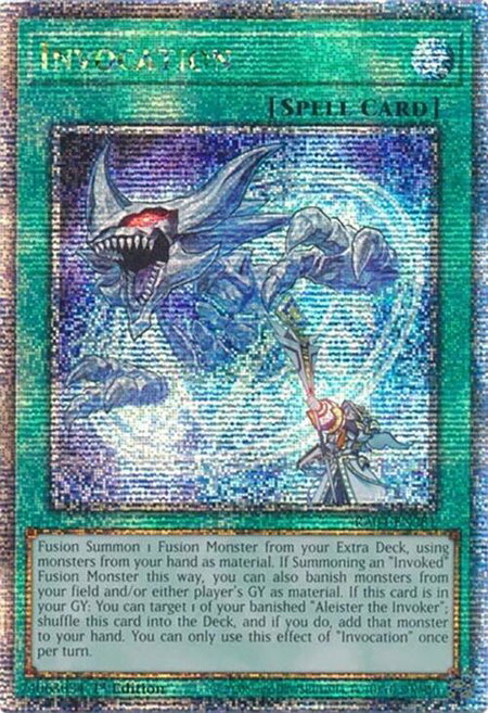 Invocation (Quarter Century Secret Rare) - Quarter Century Stampede YuGiOh trading card