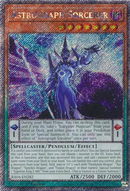 Astrograph Sorcerer (Platinum Secret Rare) - Quarter Century Stampede YuGiOh trading card