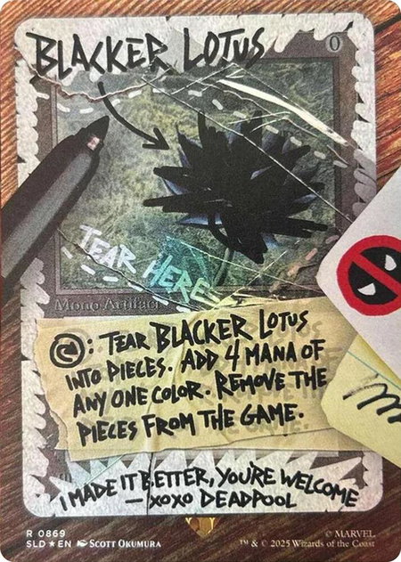 Blacker Lotus (Rainbow Foil) trading card from Secret Lair Drop Series Blacker Lotus (Rainbow Foil) - Secret Lair Drop Series Magic: The Gathering trading card