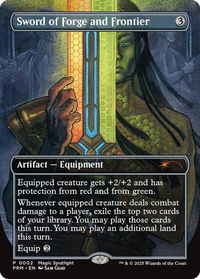Sword of Forge and Frontier (Borderless) - Unique and Miscellaneous Promos (UMP) #2 - Promo Magic: The Gathering Trading Card