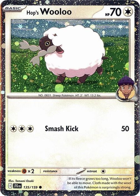 Hop's Wooloo - 135/159 (Cosmos Holo) - Miscellaneous Cards & Products Pokémon trading card