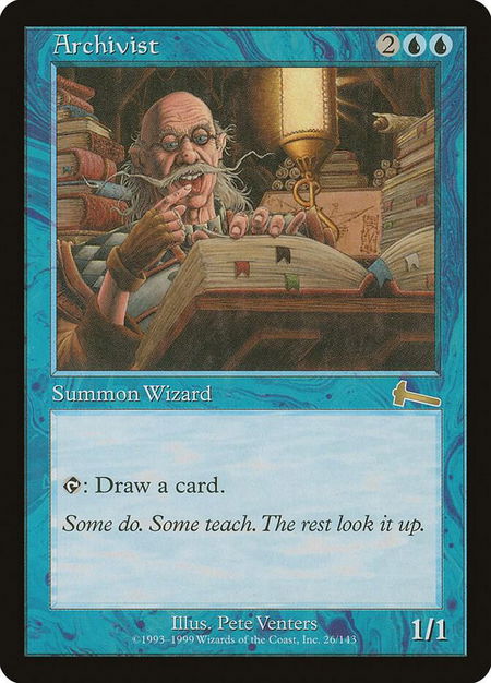 Archivist - Urza's Legacy Magic: The Gathering trading card