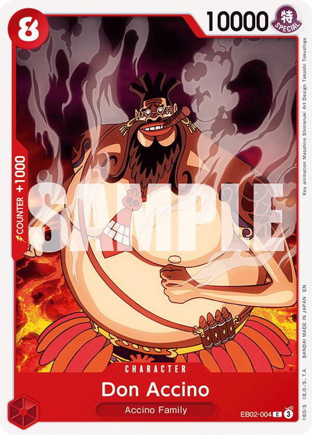 Don Accino trading card from Extra Booster: Anime 25th Collection Don Accino - Extra Booster: Anime 25th Collection One Piece trading card