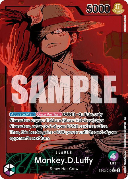 Monkey.D.Luffy (010) (Alternate Art) trading card from Extra Booster: Anime 25th Collection Monkey.D.Luffy (010) (Alternate Art) - Extra Booster: Anime 25th Collection One Piece trading card