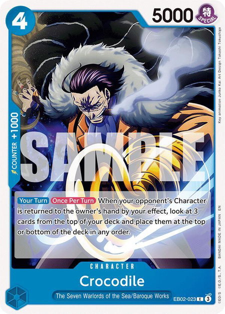Crocodile trading card from Extra Booster: Anime 25th Collection Crocodile - Extra Booster: Anime 25th Collection One Piece trading card