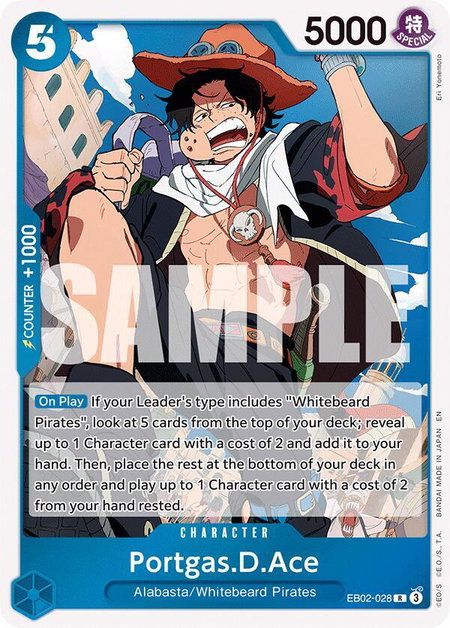 Portgas.D.Ace trading card from Extra Booster: Anime 25th Collection Portgas.D.Ace - Extra Booster: Anime 25th Collection One Piece trading card