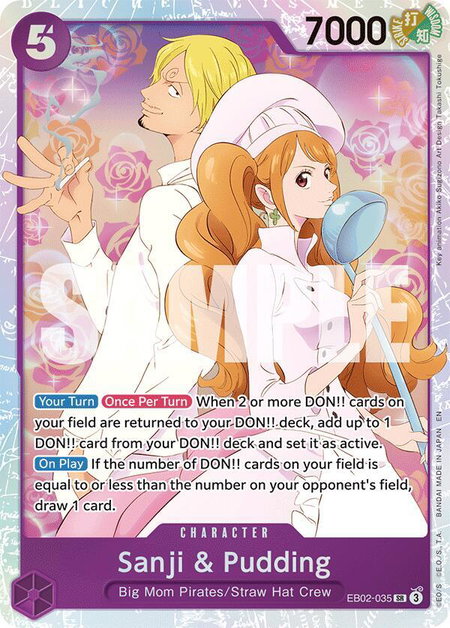Sanji & Pudding trading card from Extra Booster: Anime 25th Collection Sanji & Pudding - Extra Booster: Anime 25th Collection One Piece trading card
