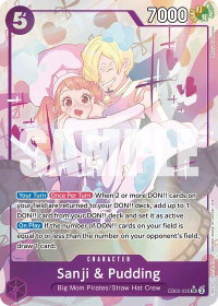 Sanji & Pudding (Alternate Art) - Extra Booster: Anime 25th Collection (EB-02) #EB02-035 - Super Rare One Piece Trading Card