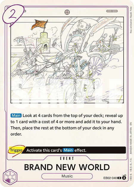BRAND NEW WORLD trading card from Extra Booster: Anime 25th Collection BRAND NEW WORLD - Extra Booster: Anime 25th Collection One Piece trading card