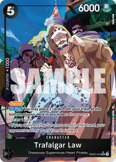 Trafalgar Law (Alternate Art) - Extra Booster: Anime 25th Collection One Piece trading card