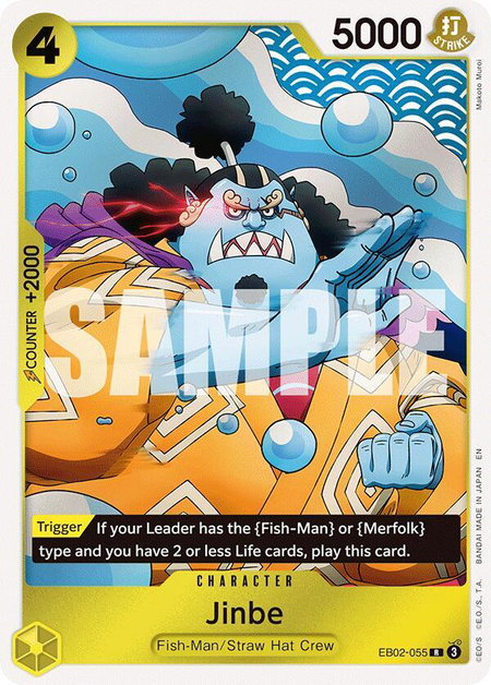 Jinbe trading card from Extra Booster: Anime 25th Collection Jinbe - Extra Booster: Anime 25th Collection One Piece trading card