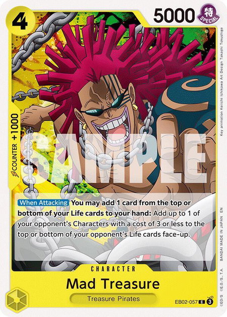 Mad Treasure trading card from Extra Booster: Anime 25th Collection Mad Treasure - Extra Booster: Anime 25th Collection One Piece trading card