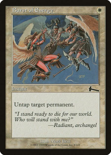 Burst of Energy - Urza's Legacy Magic: The Gathering trading card