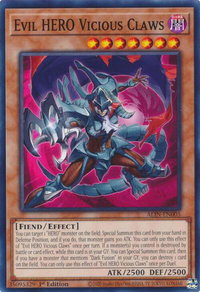 Evil HERO Vicious Claws - Alliance Insight (ALIN) #ALIN-EN005 - Common / Short Print YuGiOh Trading Card