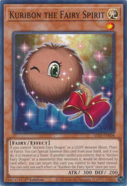 Kuribon the Fairy Spirit trading card from Alliance Insight Kuribon the Fairy Spirit - Alliance Insight YuGiOh trading card